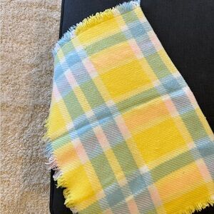 Plaid Kids Blanket in Yellow and Blue